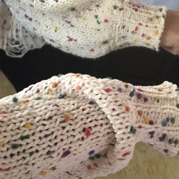 Cream Distressed Chenille Confetti - Picture 6 of 6